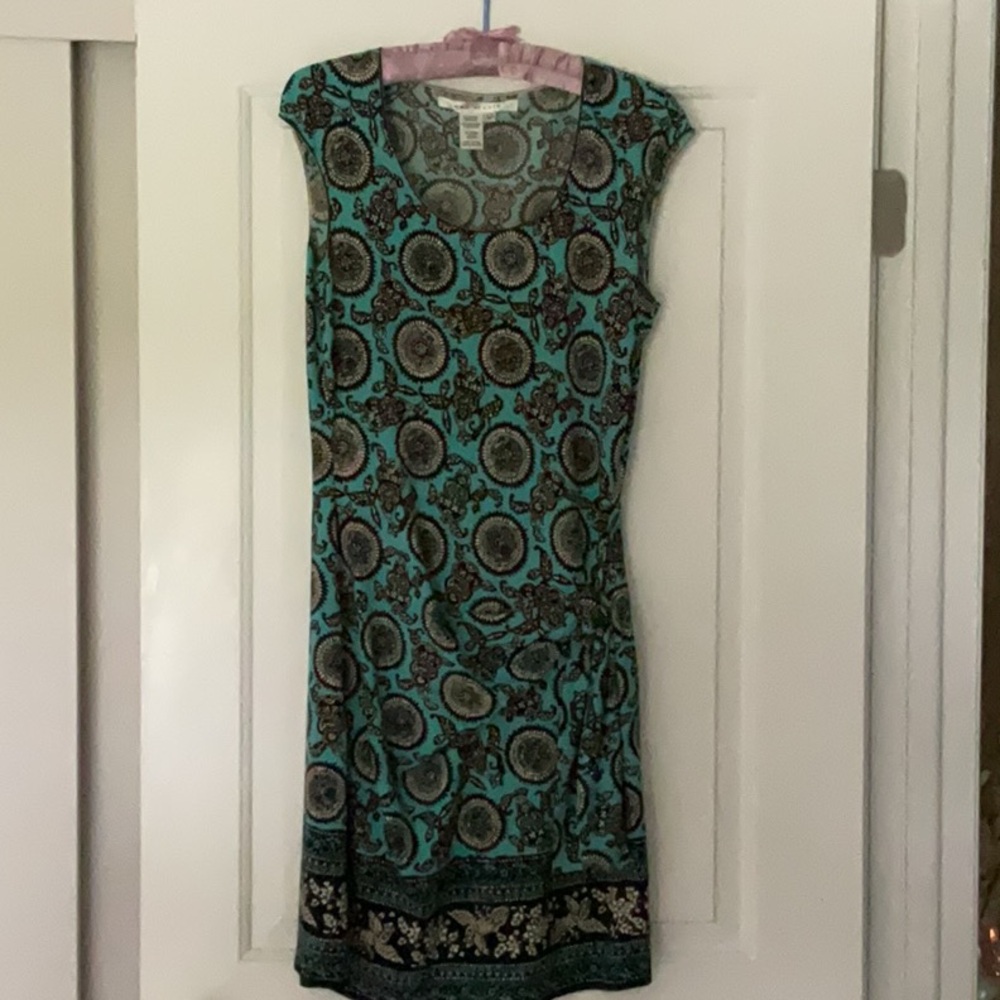 Max Studio Turquoise Patterned Dress